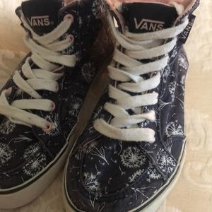 Girls Size 12.5 Vans blue, white, pink